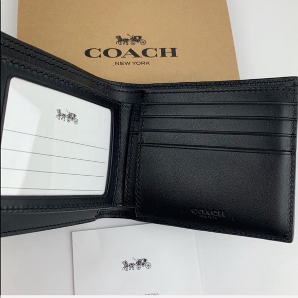 NWT Coach Men’s 3-in-1 Black Wallet - Picture 5 of 7